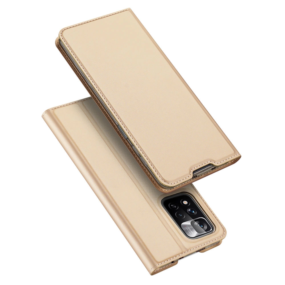 Dux Ducis Skin Pro dėklas holsteris flip Poco M4 Pro 5G auksinis