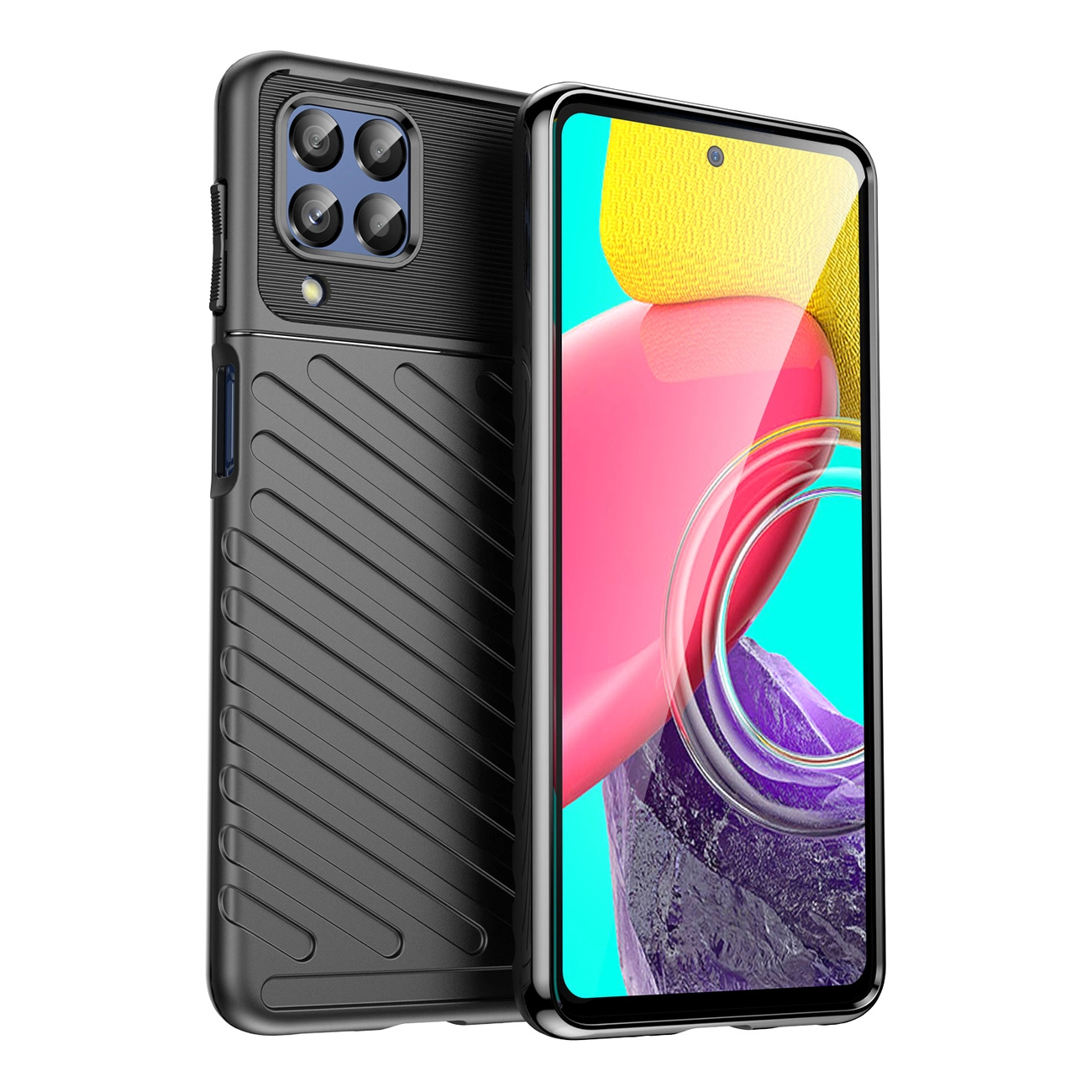 Thunder Case lankstus apsauginis dėklas Samsung Galaxy M53 5G - juodas