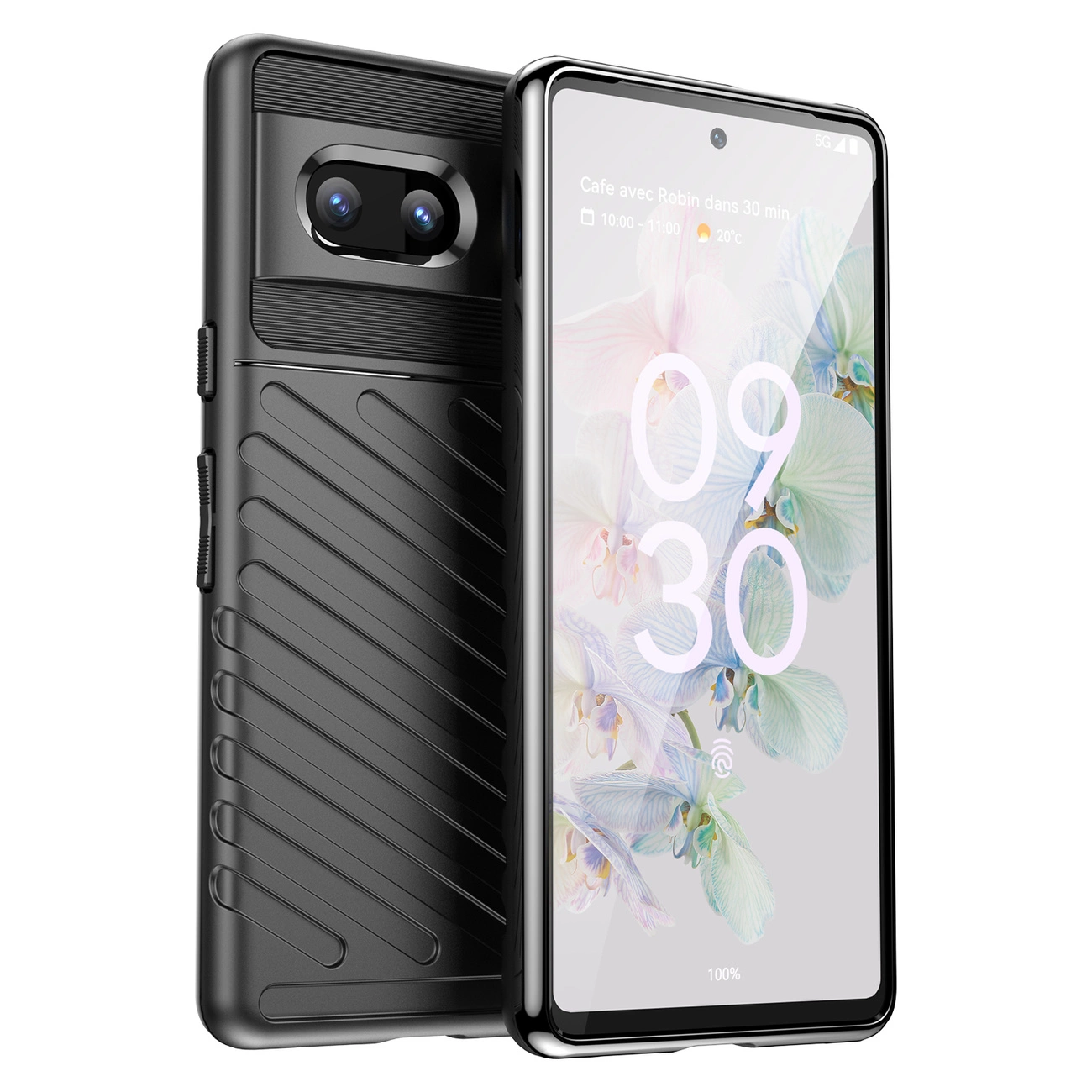 Thunder dėklas lanksčiu armuotu paviršiumi Google Pixel 7 juodas