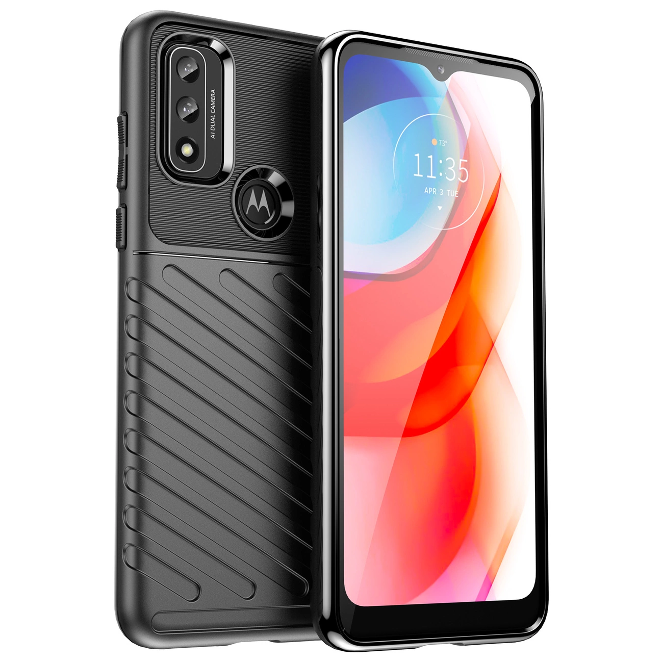 Thunder Case lankstus apsauginis dėklas Motorola Moto G Play 2022 - juodas