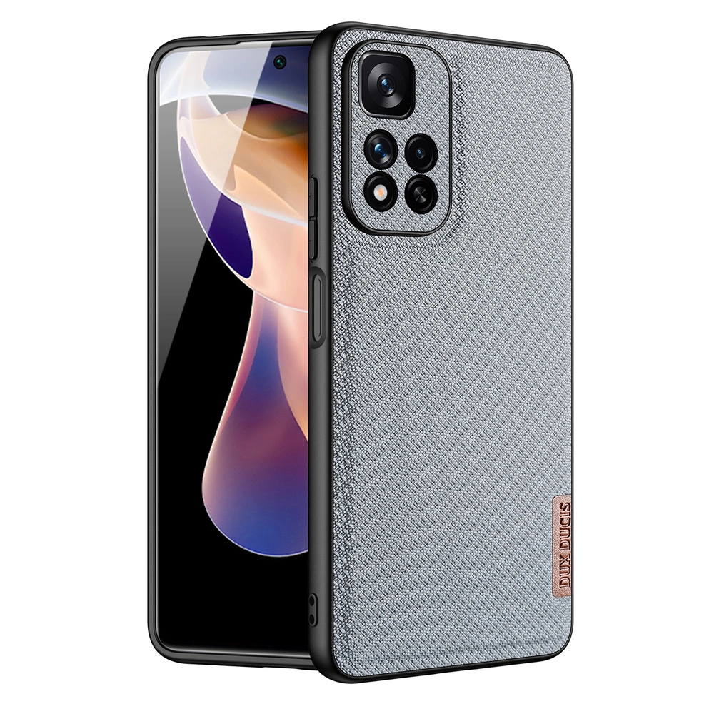 Dux Ducis Fino dėklas dengtas nailono medžiaga Xiaomi Redmi Note 11 Pro+ 5G (China) / 11 Pro 5G (China) / Mi11i HyperCharge / Poco X4 NFC 5G mėlynas