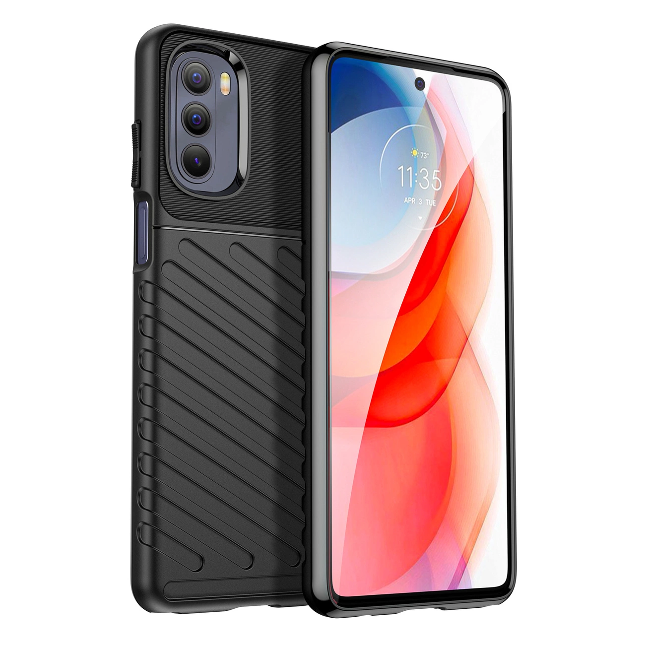 Thunder Case lanksti šarvuota dėklas Motorola Moto G Stylus 2022 juodas