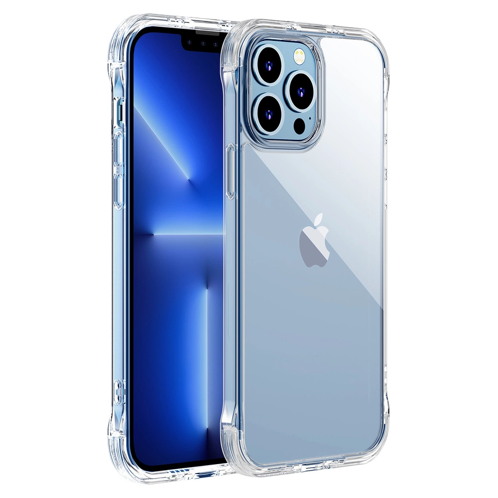 Joyroom Defender Series dėklas iPhone 13 Pro tvirtas korpusas su kabliukais, stovu, skaidrus (JR-BP955)