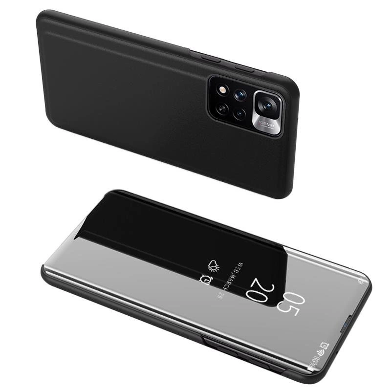 Clear View dėklas knygutė Realme 9 Pro + (9 Pro Plus), juodas