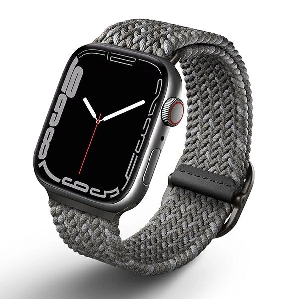 Uniq Aspen pintas dirželis Apple Watch 1/2/3/4/5/6/7/8/SE/SE2 44/42/45 mm - pilkas