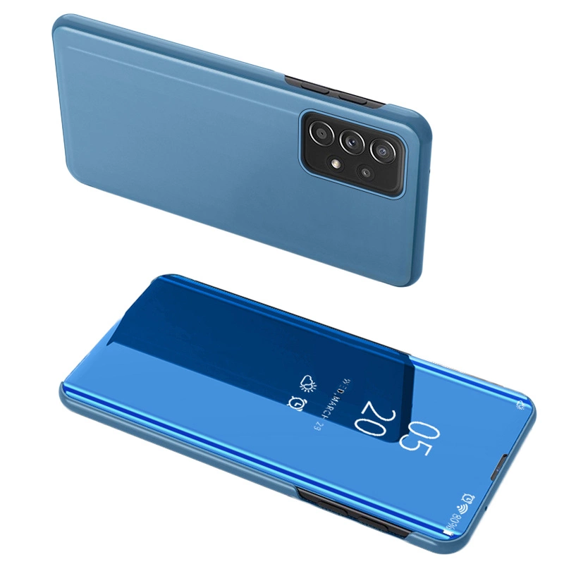 Clear View Case atverčiamas dėklas Samsung Galaxy A73 mėlynas