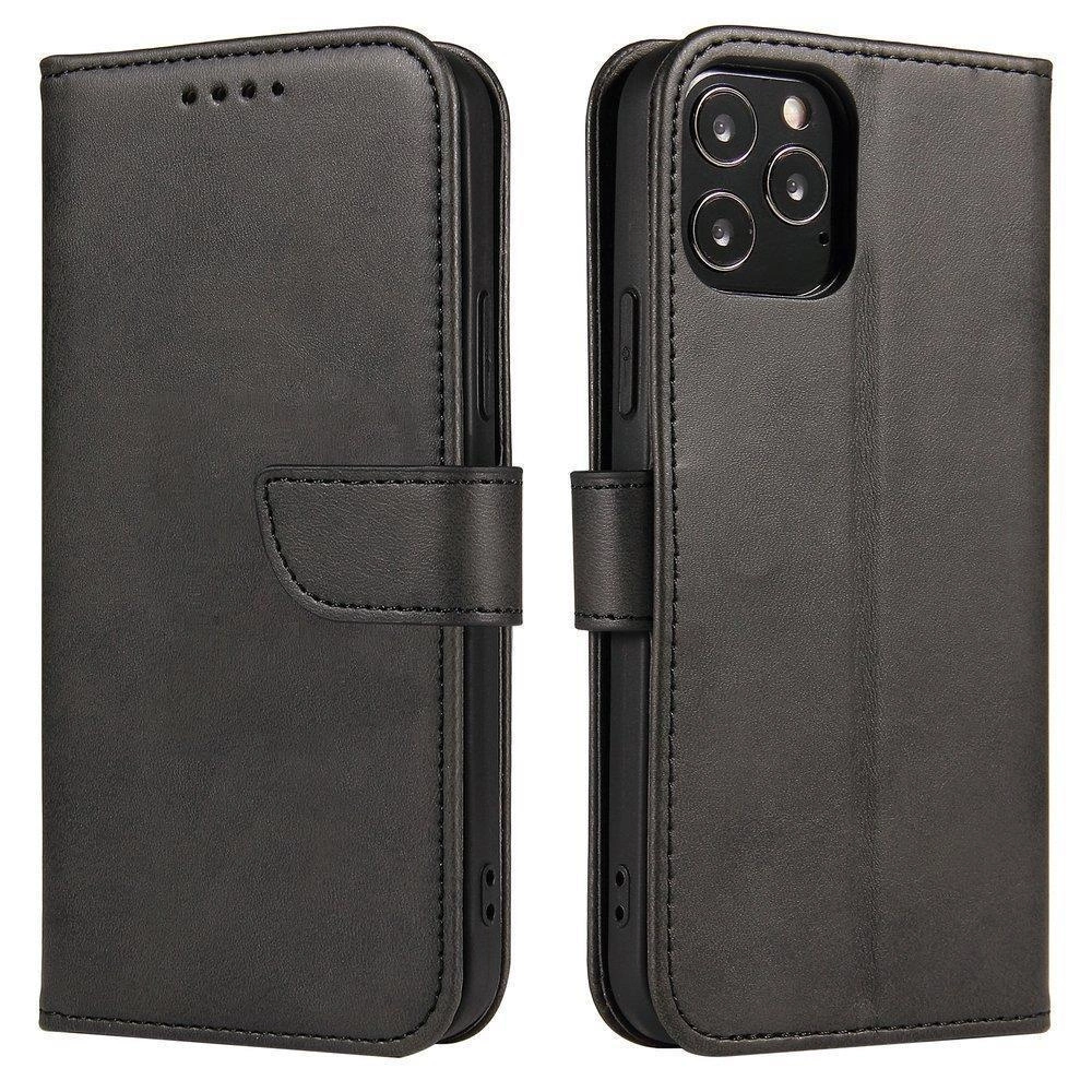 Magnet Case elegantiškas dėklas su atverčiamu dangteliu ir stovėjimo funkcija OnePlus Ace juodas
