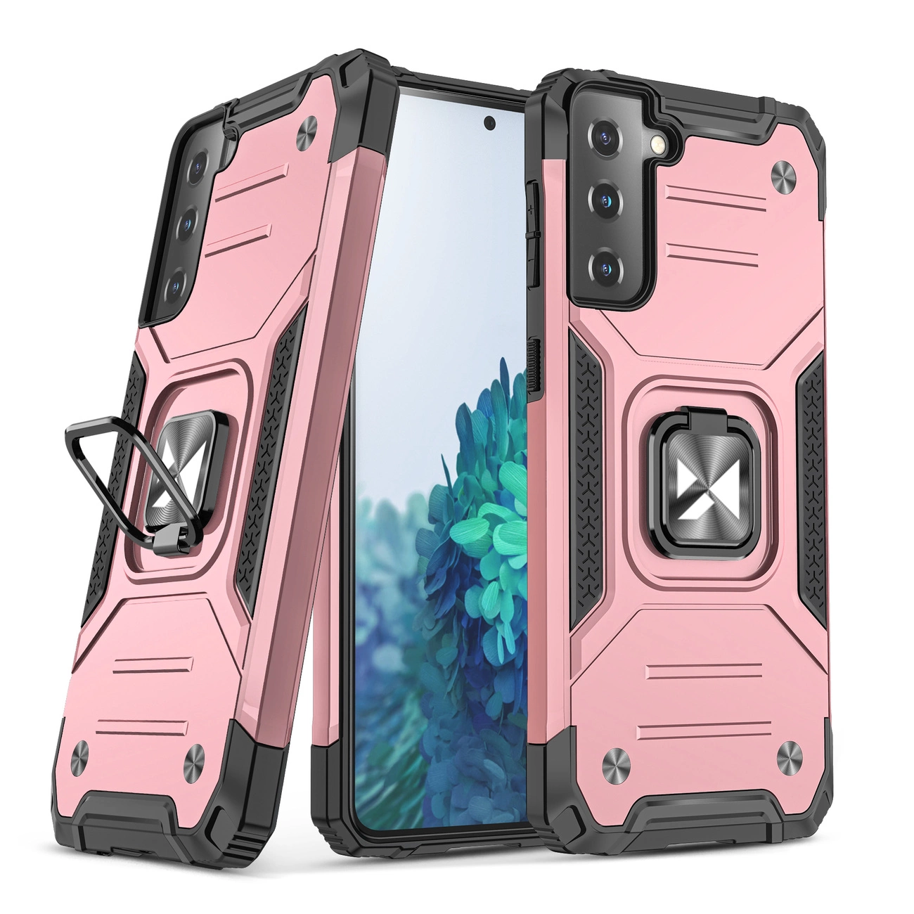 Wozinsky Ring Armor tvirtas hibridinis dėklas + magnetinis laikiklis Samsung Galaxy S22 auksinis