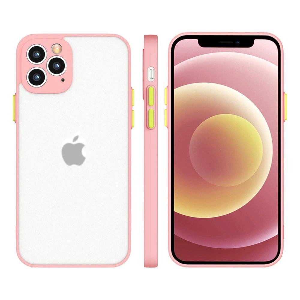 Milky Case silikoninis lankstus permatomas dėklas Samsung Galaxy S21+ 5G (S21 Plus 5G) rožinis