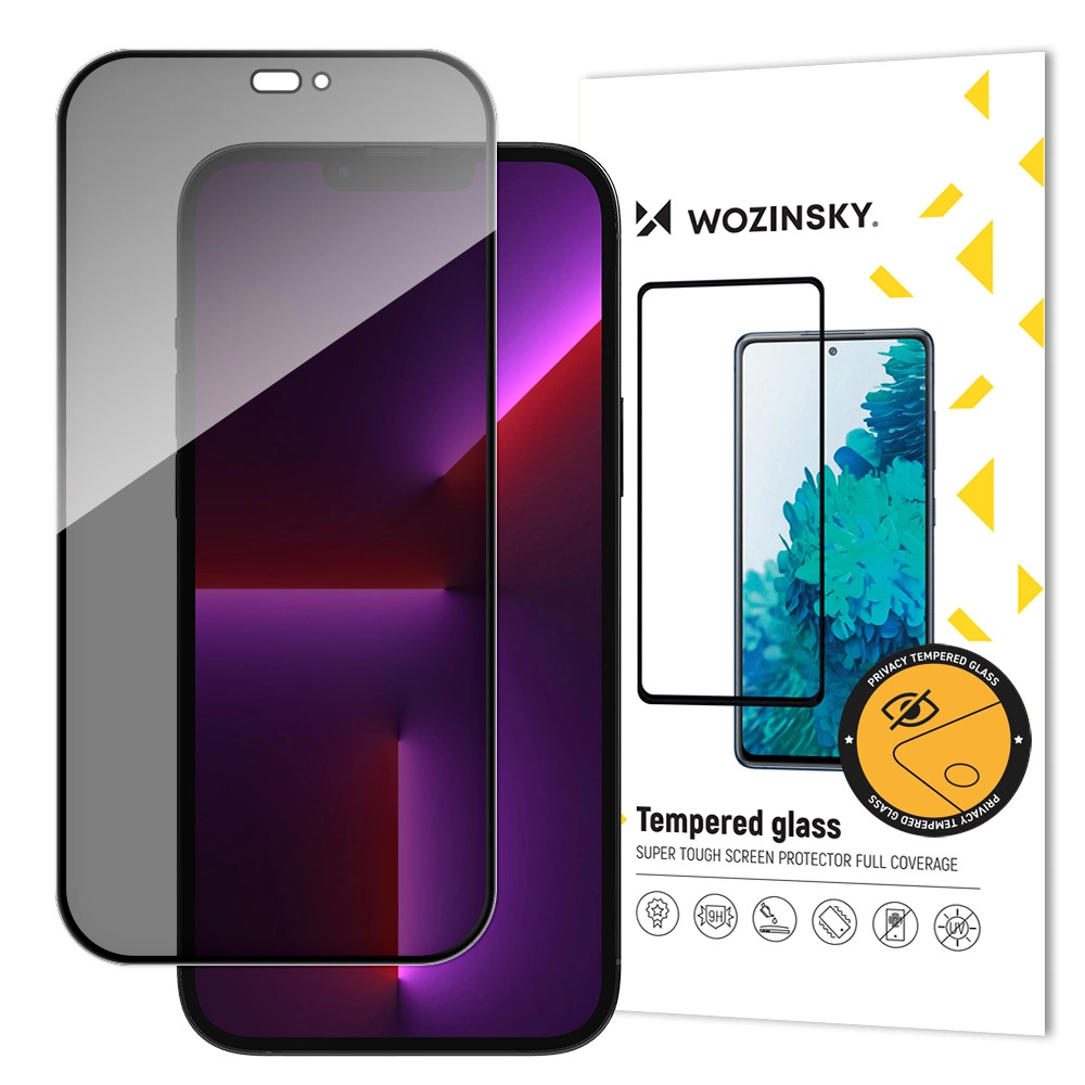Wozinsky Privacy Glass grūdintas stiklas iPhone 14 Pro Max su apsauginiu privatumo filtru