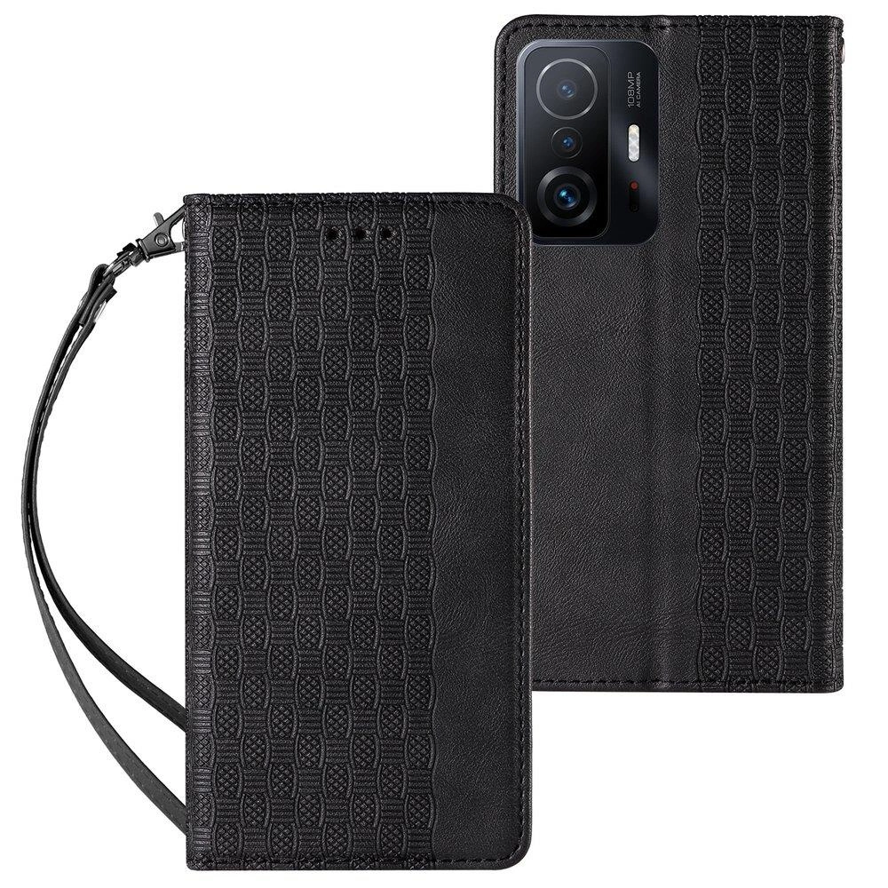 Magnetinis dirželio dėklas Samsung Galaxy A13 5G piniginė + mini pakabukas juoda