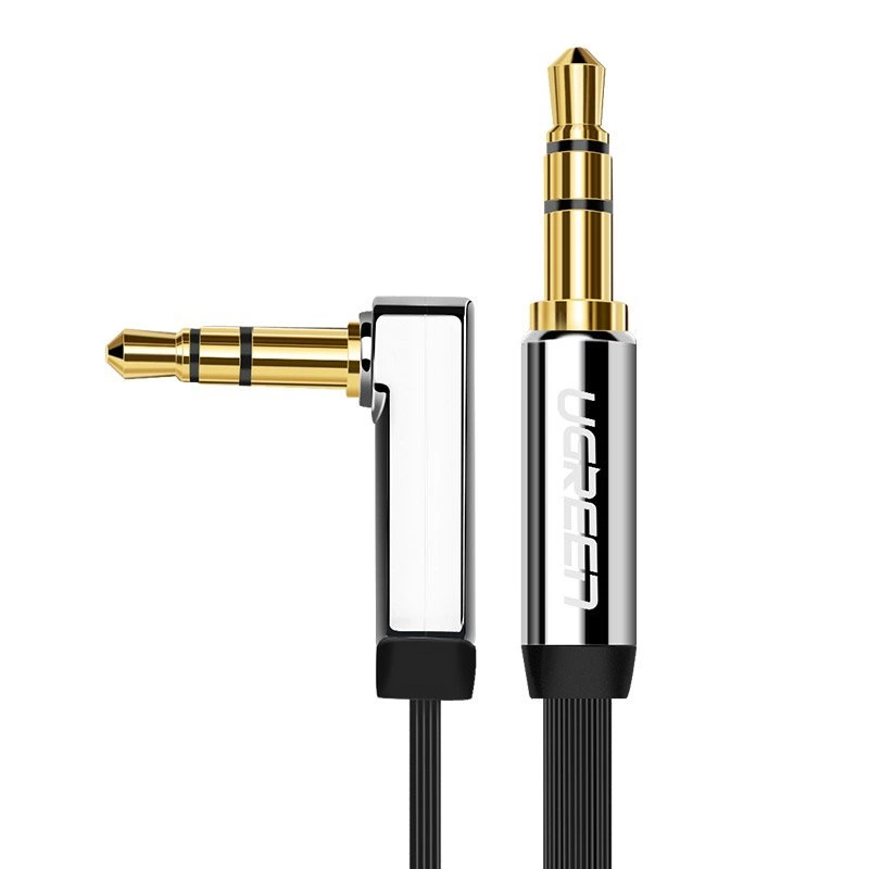 Ugreen plokščias AUX garso kabelis 3,5 mm mini lizdas 3 m – sidabrinis (10728)
