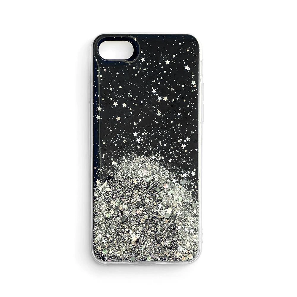Wozinsky Star Glitter blizgantis dėklas Samsung Galaxy A72 4G juodas