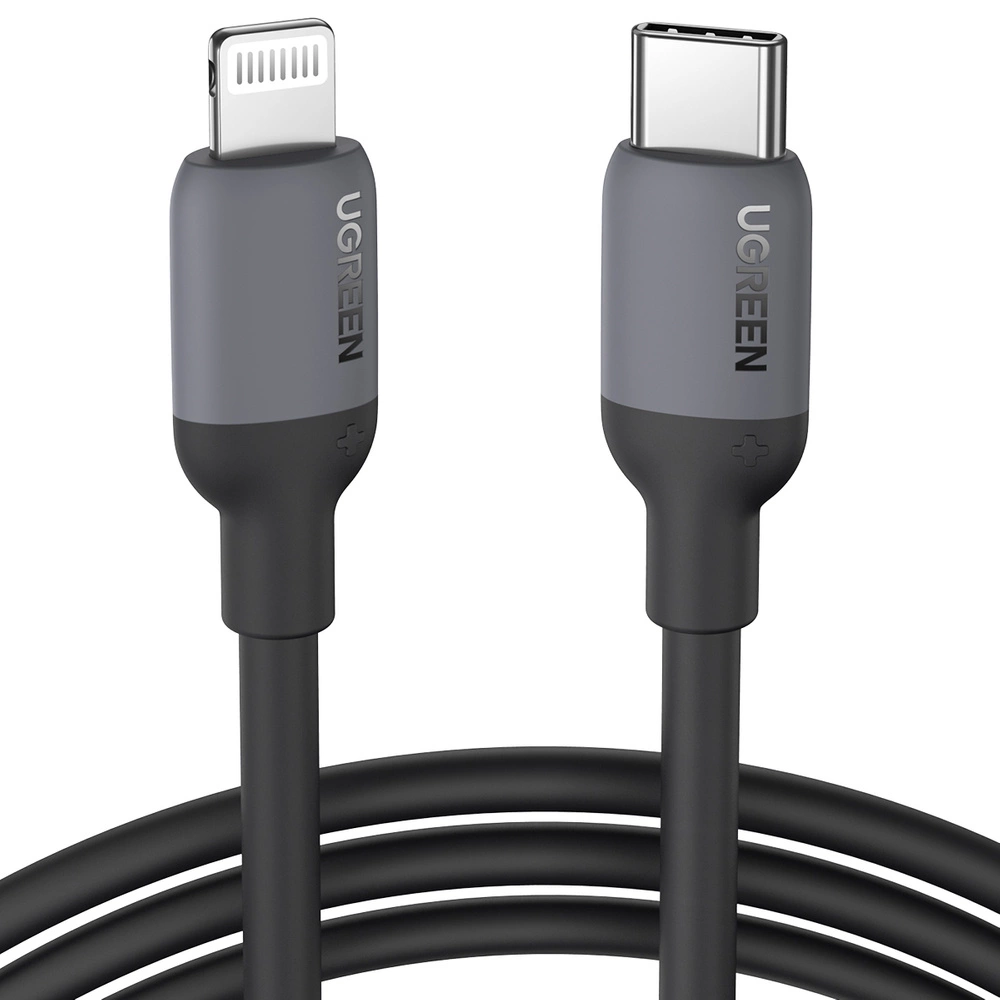 Ugreen US387 Lightning - USB-C MFI PD kabelis 20W 480Mb/s 1m - juodas