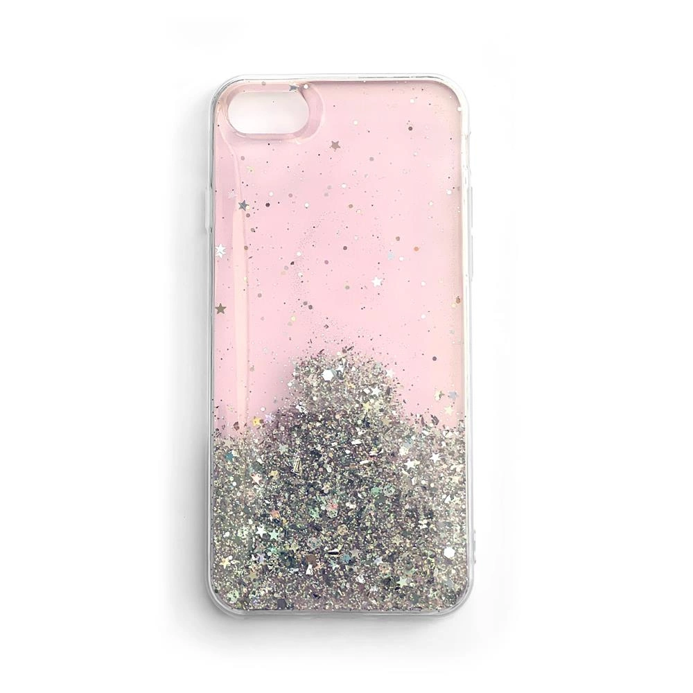 Wozinsky Star Glitter blizgus dėklas Xiaomi Redmi K40 Pro+ / K40 Pro / K40 / Poco F3 rožinis