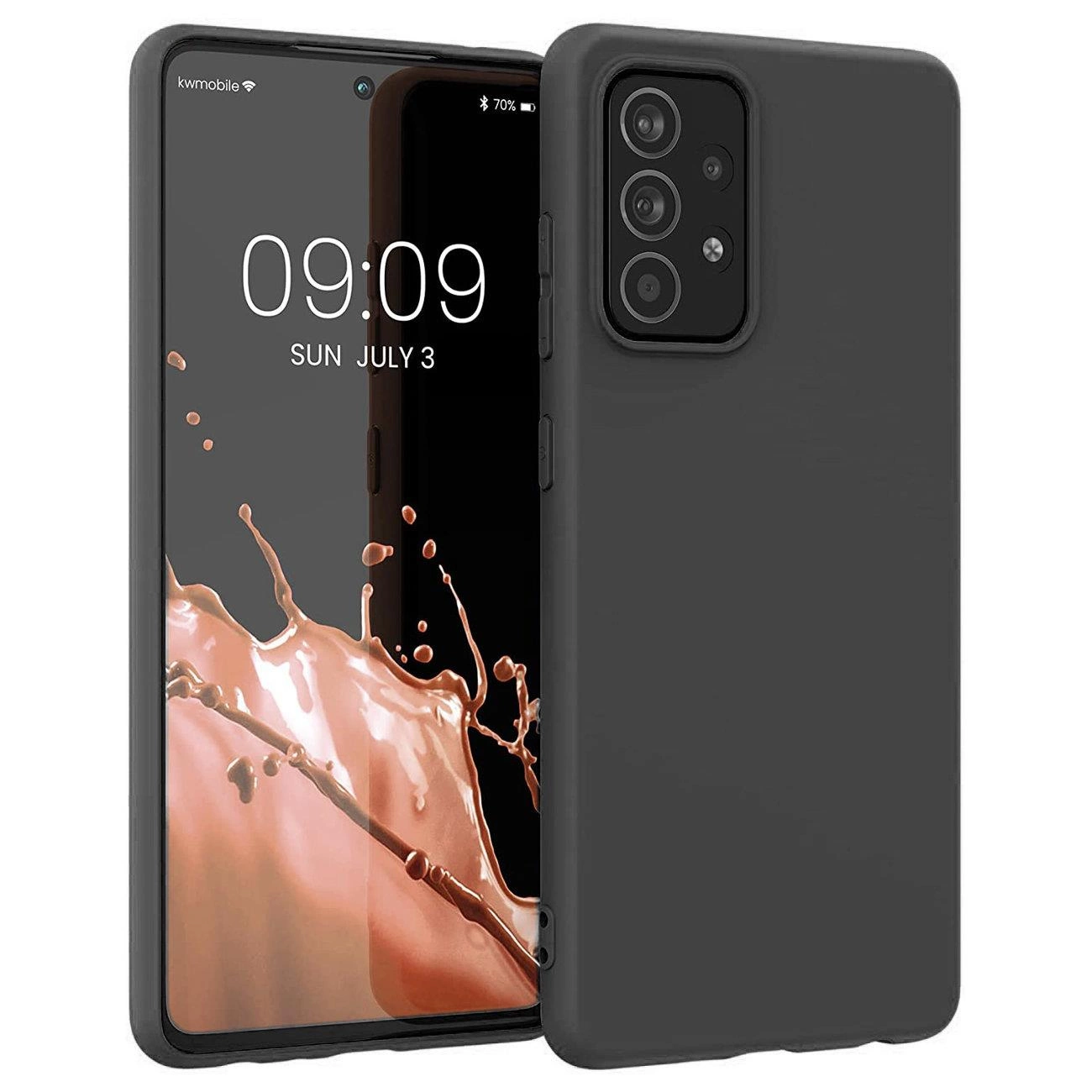 Silikoninis dėklas minkštas, lankstus Samsung Galaxy A22 4G juodas