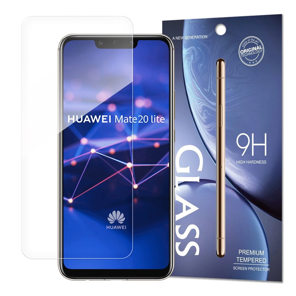 9H grūdinto stiklo ekrano apsauga Huawei Mate 20 Lite (pakuotė – vokas)