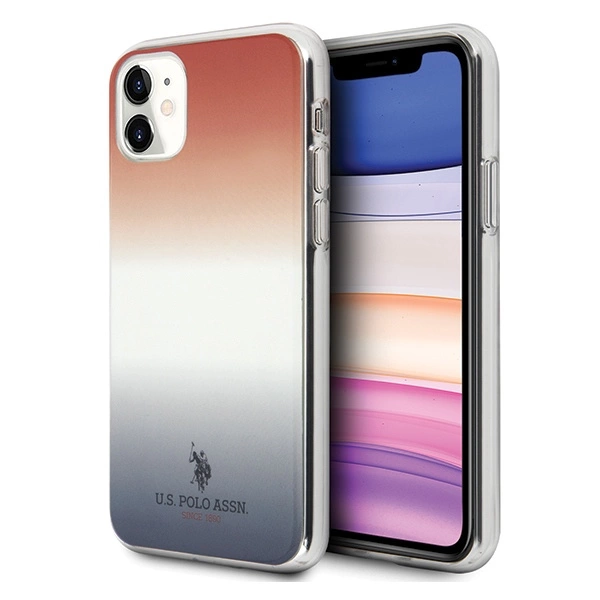 US Polo USHCN61TRDGRB iPhone 11 raudono-mėlynas/Gradient raštų kolekcija