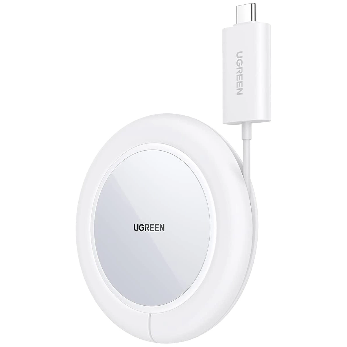Ugreen CD245 40123 belaidis Qi / MagSafe kroviklis 15W su USB-C laidu - Baltas