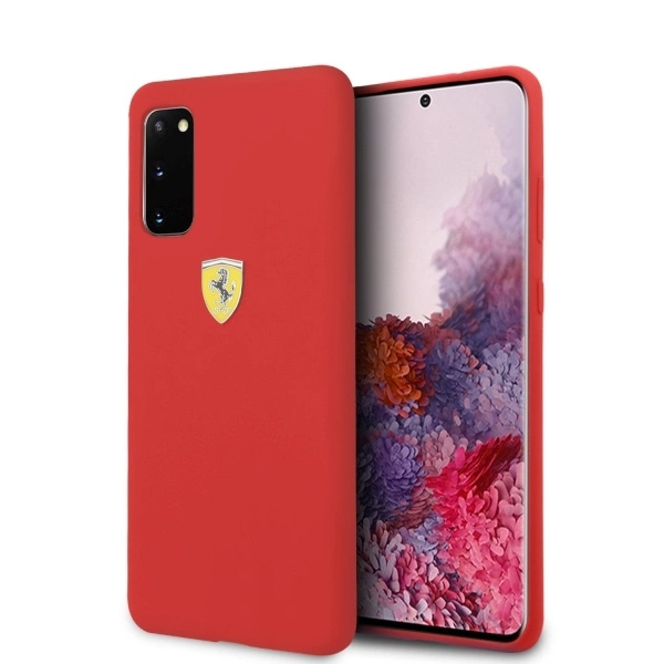 Ferrari silikoninis dėklas Samsung Galaxy S20 – raudonas
