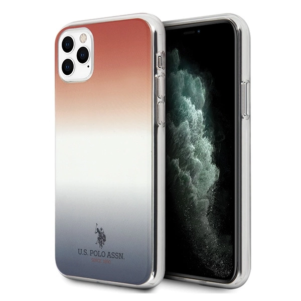 US Polo USHCN58TRDGRB iPhone 11 Pro raudono-mėlynas/Gradient raštų kolekcija