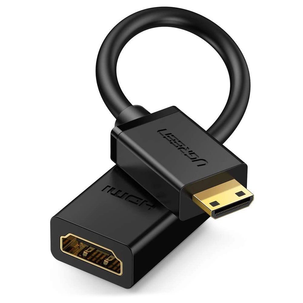 Ugreen HDMI adapteris (female) – mini HDMI (male) 4K 60 Hz Ethernet HEC ARC audio 32 kan. 22 cm juodas (20137)