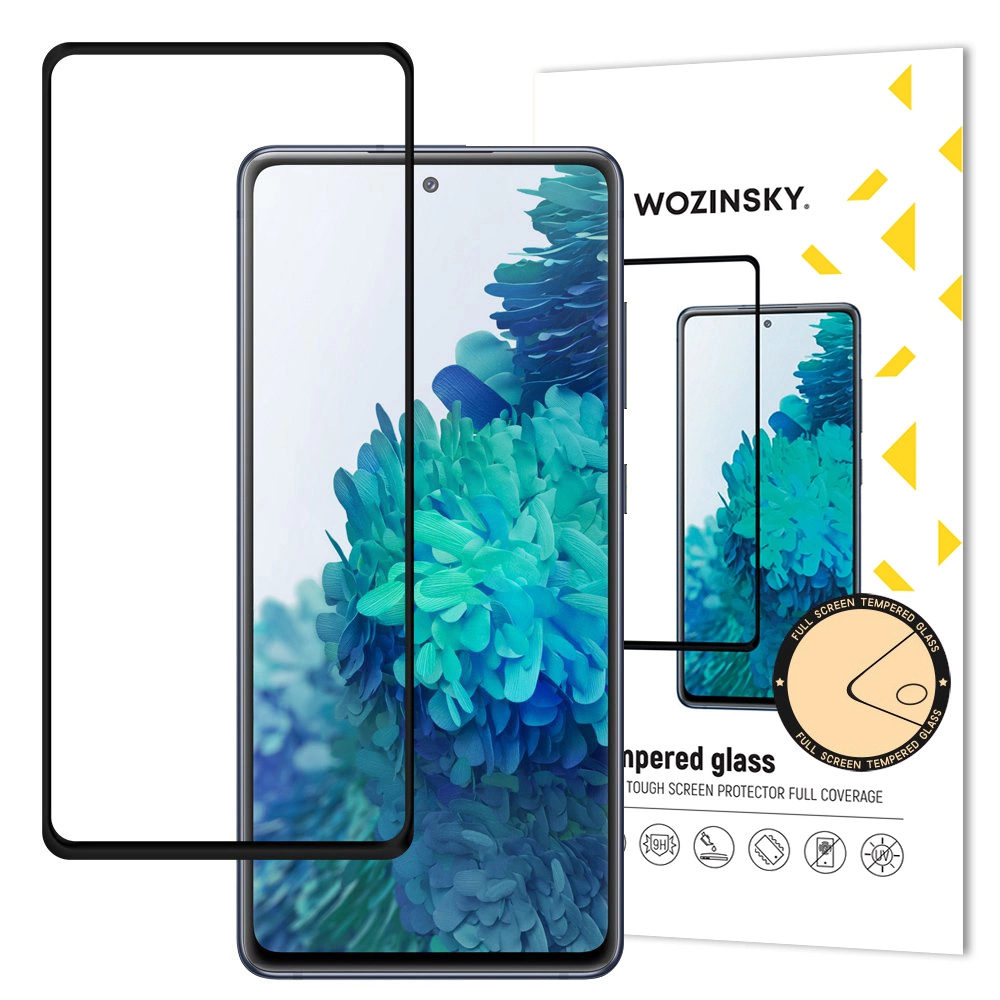 Wozinsky Grūdintas stiklas Full Glue Super Tough ekranui su rėmeliu Samsung Galaxy S20 FE - juodas