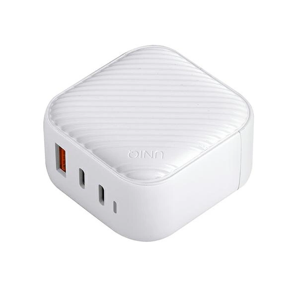Uniq Verge Pro 66W GaN USB-C sieninis įkroviklis - baltas