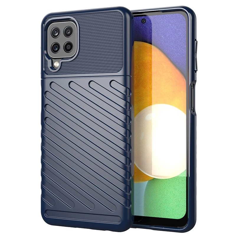 Thunder Case lankstus tvirtas TPU dėklas Samsung Galaxy A22 4G mėlynas