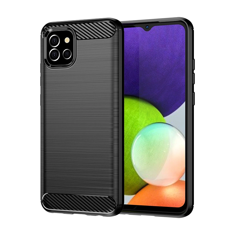 Carbon Case lanksčiam dėklui Samsung A03S EU (166.5) - Juodas