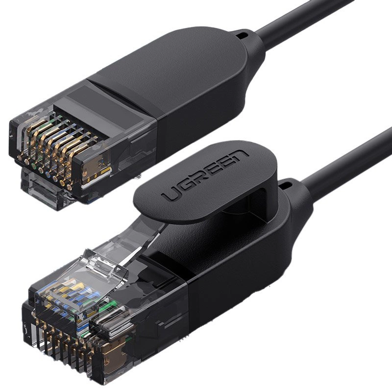 Ugreen Ethernet tinklo kabelis RJ45 Cat 6A UTP 1000 Mbps 1 m – juodas (70332)