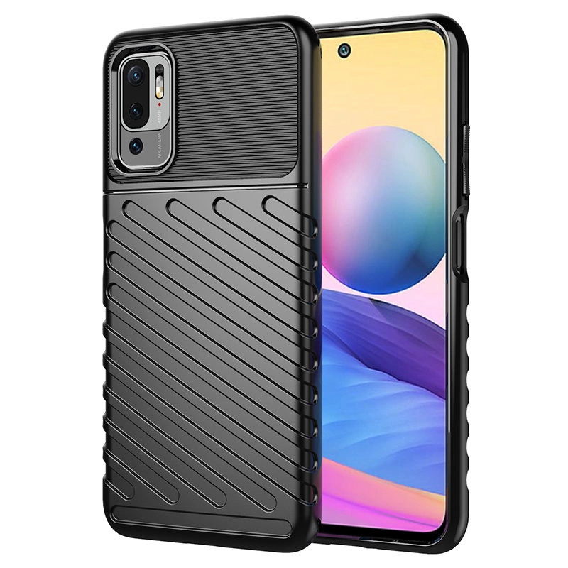 Thunder Case lankstus tvirtas TPU dėklas Xiaomi Redmi Note 10 5G / Poco M3 Pro juodas