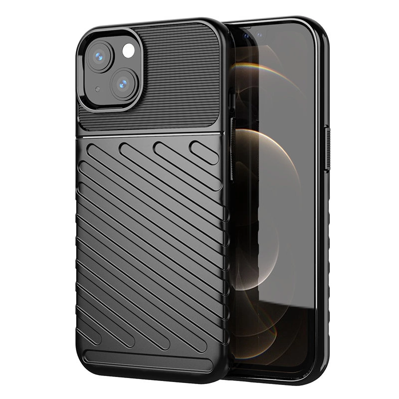 Thunder Case lankstus tvirtas dėklas TPU iPhone 13 mini juodas