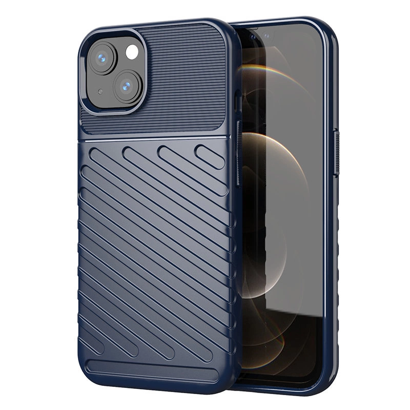 Thunder Case lankstus tvirtas dėklas TPU iPhone 13 mini mėlynas