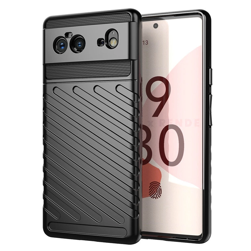 Thunder Case lankstus tvirtas TPU dėklas Google Pixel 6 juodas