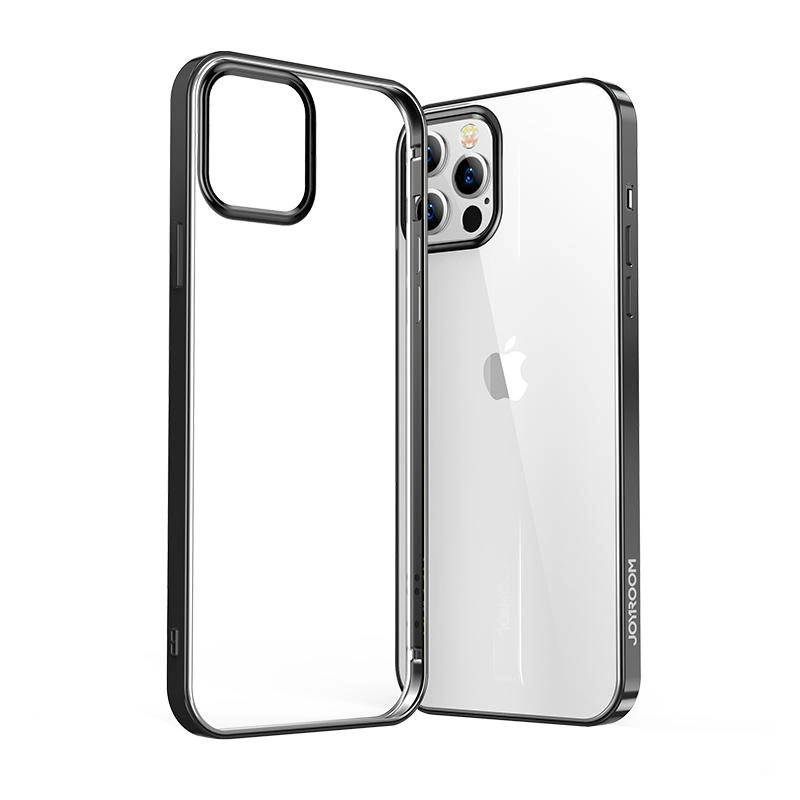 Joyroom New Beautiful Series itin plonas dėklas su elektroplatiniu rėmeliu iPhone 12 Pro Max juodas (JR-BP796)