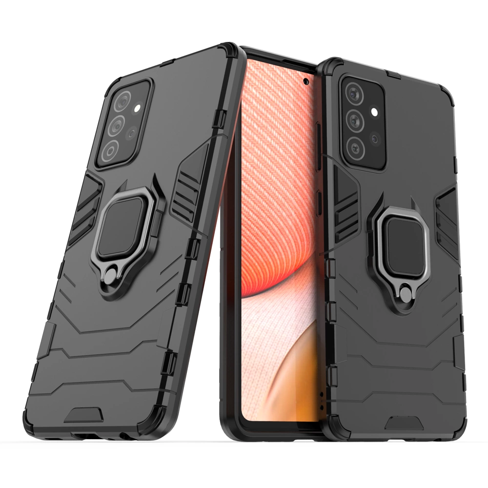 Ring Armor Case tvirtas dėklas su stovėjimo funkcija Samsung Galaxy A72 4G – juodas