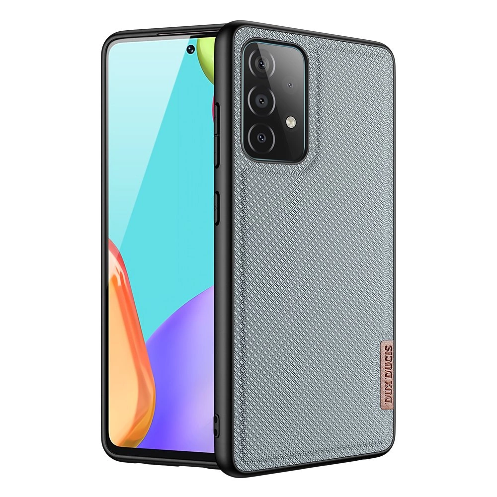 Dux Ducis Fino dėklas su nailono danga Samsung Galaxy A72 4G pilkas