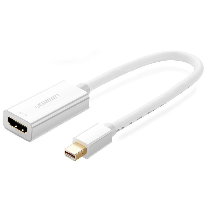 Ugreen MD112 10460 mini DisplayPort (male) / HDMI (female) FHD 1080p adapteris – baltas