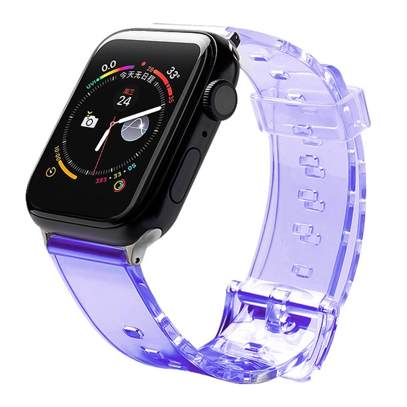 Silikoninis dirželis su šviesos funkcija Apple Watch 38 / 40 mm - Violetinis