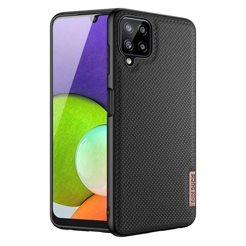 Dux Ducis Fino dėklas padengtas nailono medžiaga Samsung Galaxy A22 4G juodas