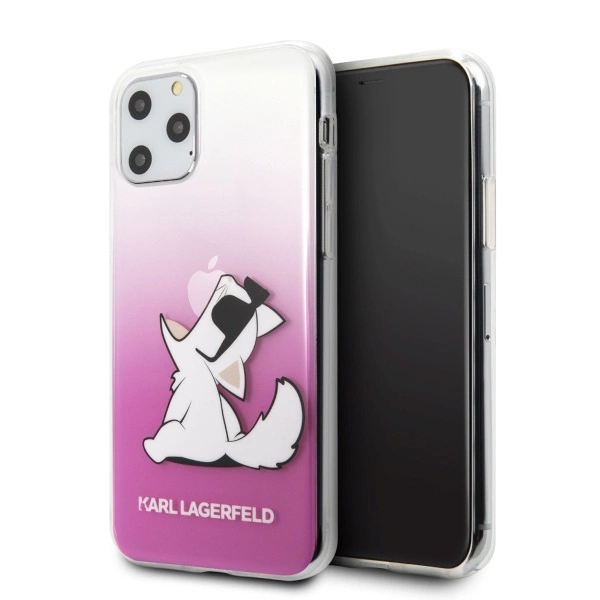 Karl Lagerfeld Choupette Fun dėklas iPhone 11 Pro – rožinis