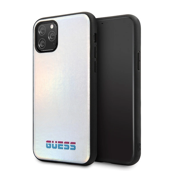 Guess GUHCN58BLD iPhone 11 Pro sidabrinis kietas dėklas „Iridescent“