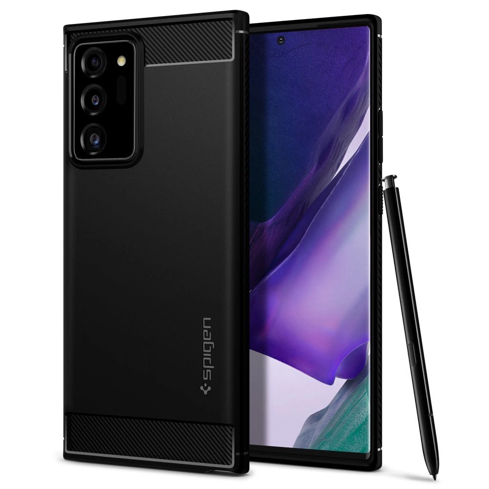 Spigen Rugged Armor dėklas Samsung Galaxy Note 20 Ultra - matinė juoda