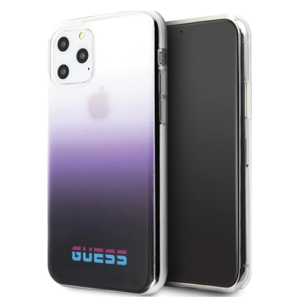 Guess GUHCN65DGCPI iPhone 11 Pro Max violetinis/gradientinis violetinis kietas dėklas „California“