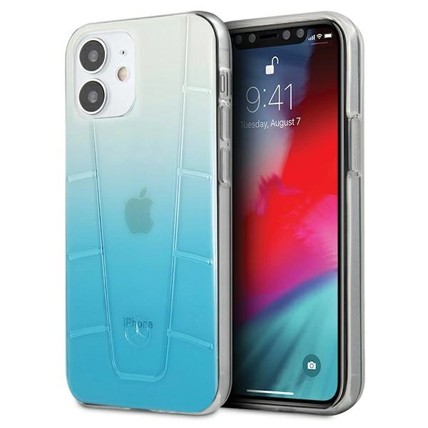 Mercedes MEHCP12SCLGBL iPhone 12 mini 5,4" mėlynas kietas dėklas Transparent Line