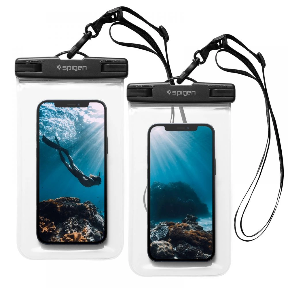 Spigen Aqua Shield A601 dėklas atsparus vandeniui IPX8 – skaidrus 2 vnt.