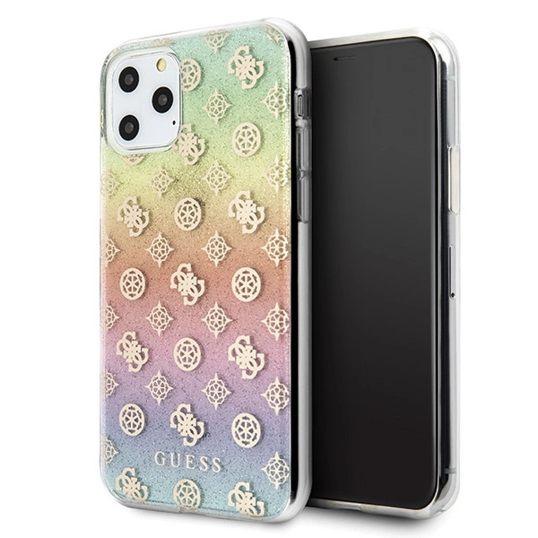Guess GUHCN58PEOML iPhone 11 Pro įvairiaspalvis kietas dėklas Iridescent 4G Peony