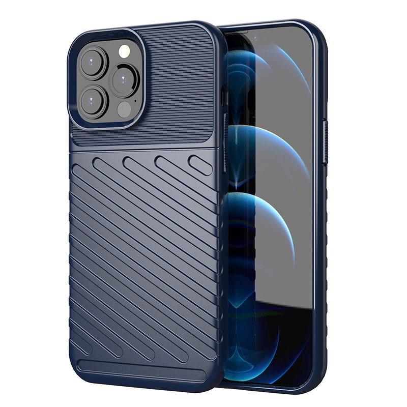 Thunder Case lankstus tvirtas dėklas TPU iPhone 13 Pro Max mėlynas