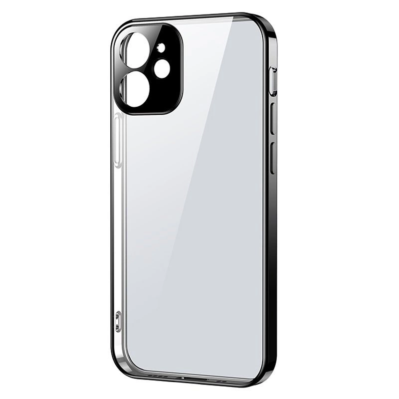 Joyroom New Beauty Series itin plonas dėklas su elektroplatiniu rėmeliu iPhone 12 Pro juodas (JR-BP743)
